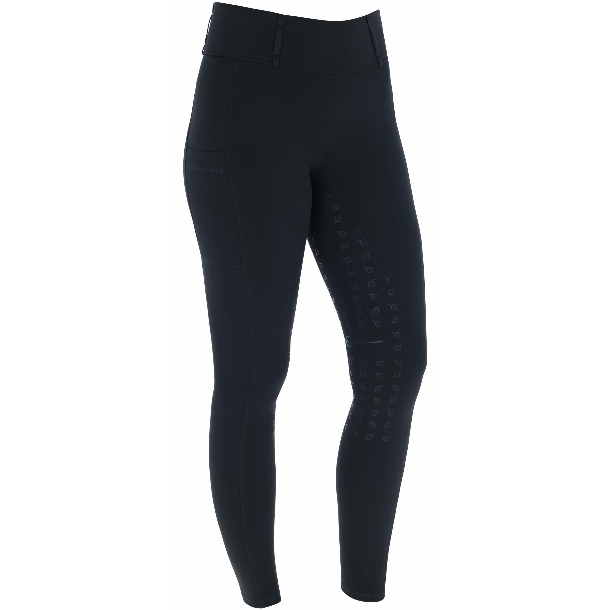 COVALLIERO Damen Reitleggings Silikon Vollbesatz H/W24 black