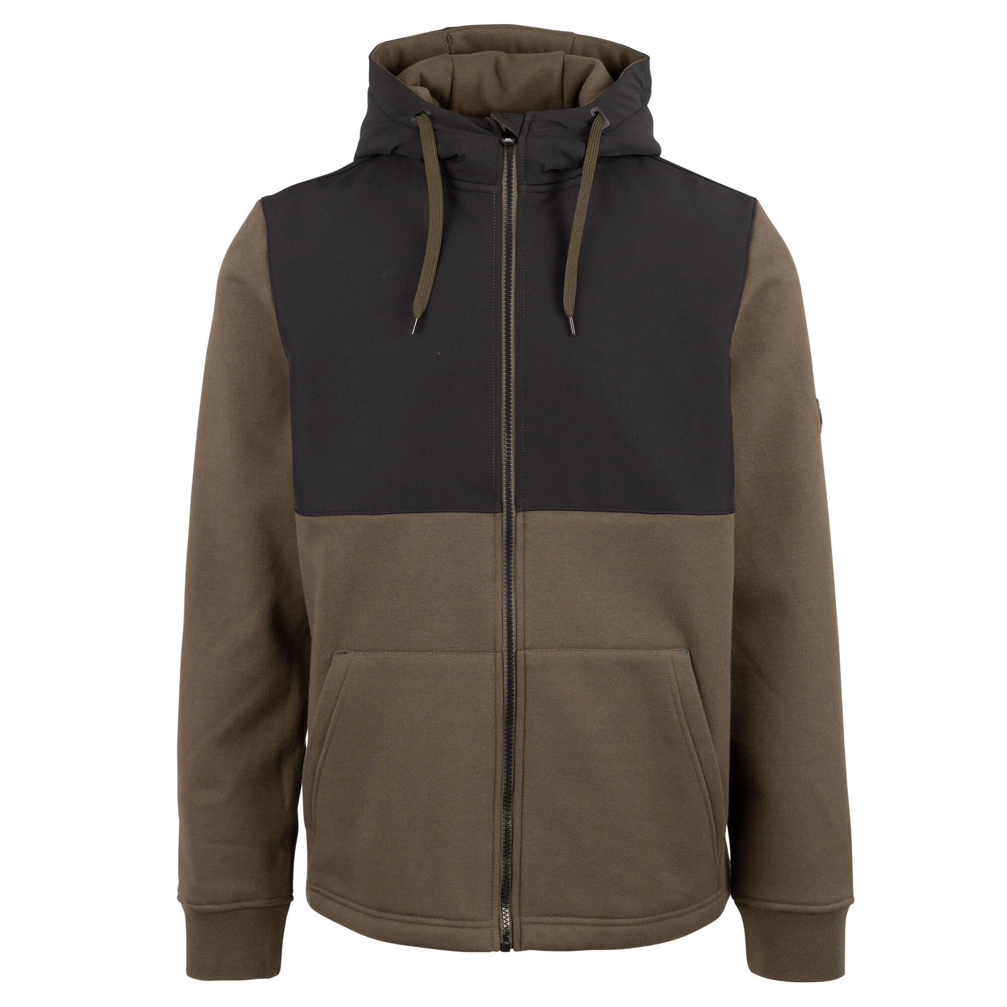 TRESPASS Mens Critch Drawcord Full Zip Hoodie (Dark Vine)