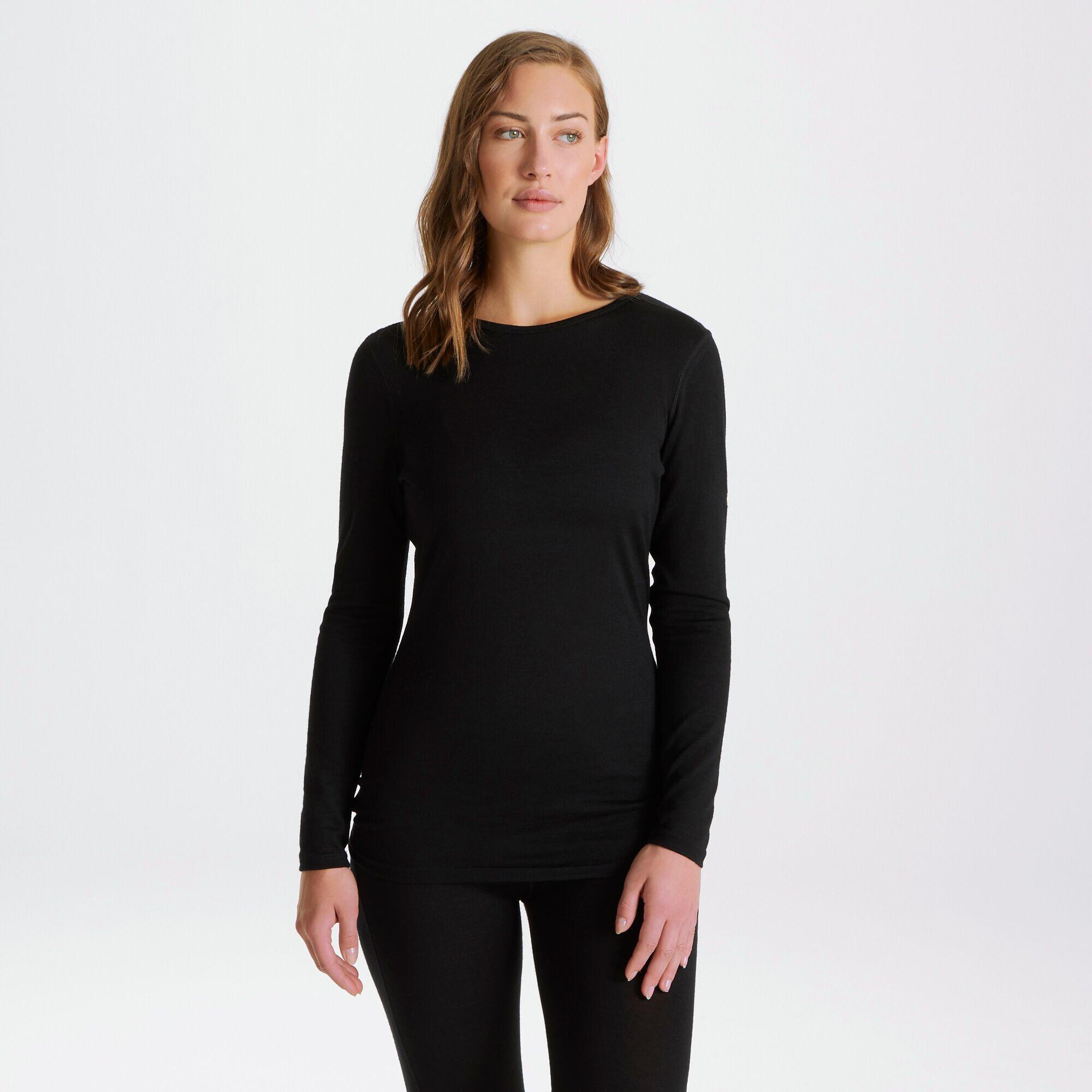 CRAGHOPPERS Womens Merino Crew Neck Long Sleeved Baselayer Top
