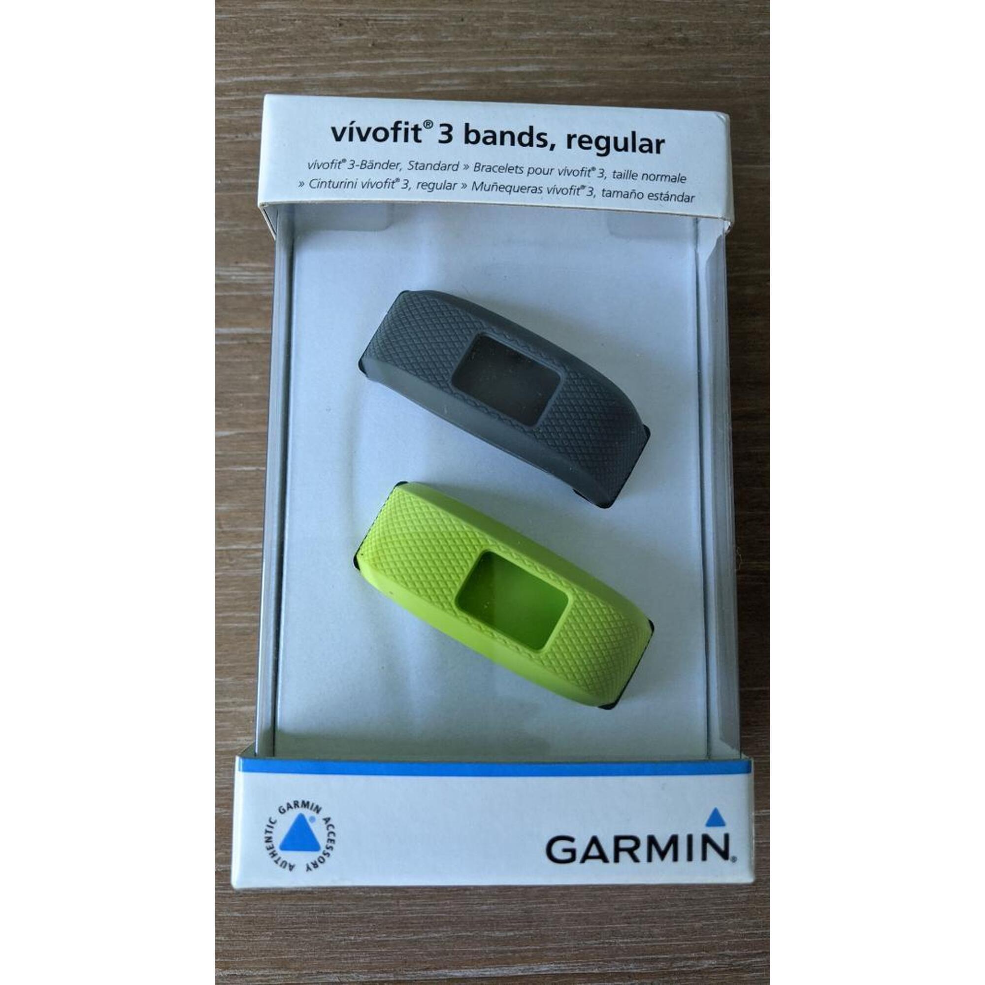 Entre Particuliers - 2 bracelets Garmin fitbit 3 (vert et anthracite)