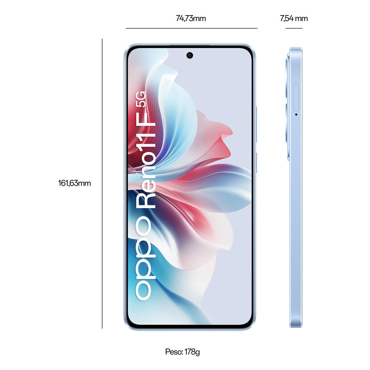 Smartphone Oppo RENO 11F Blauw 5/5