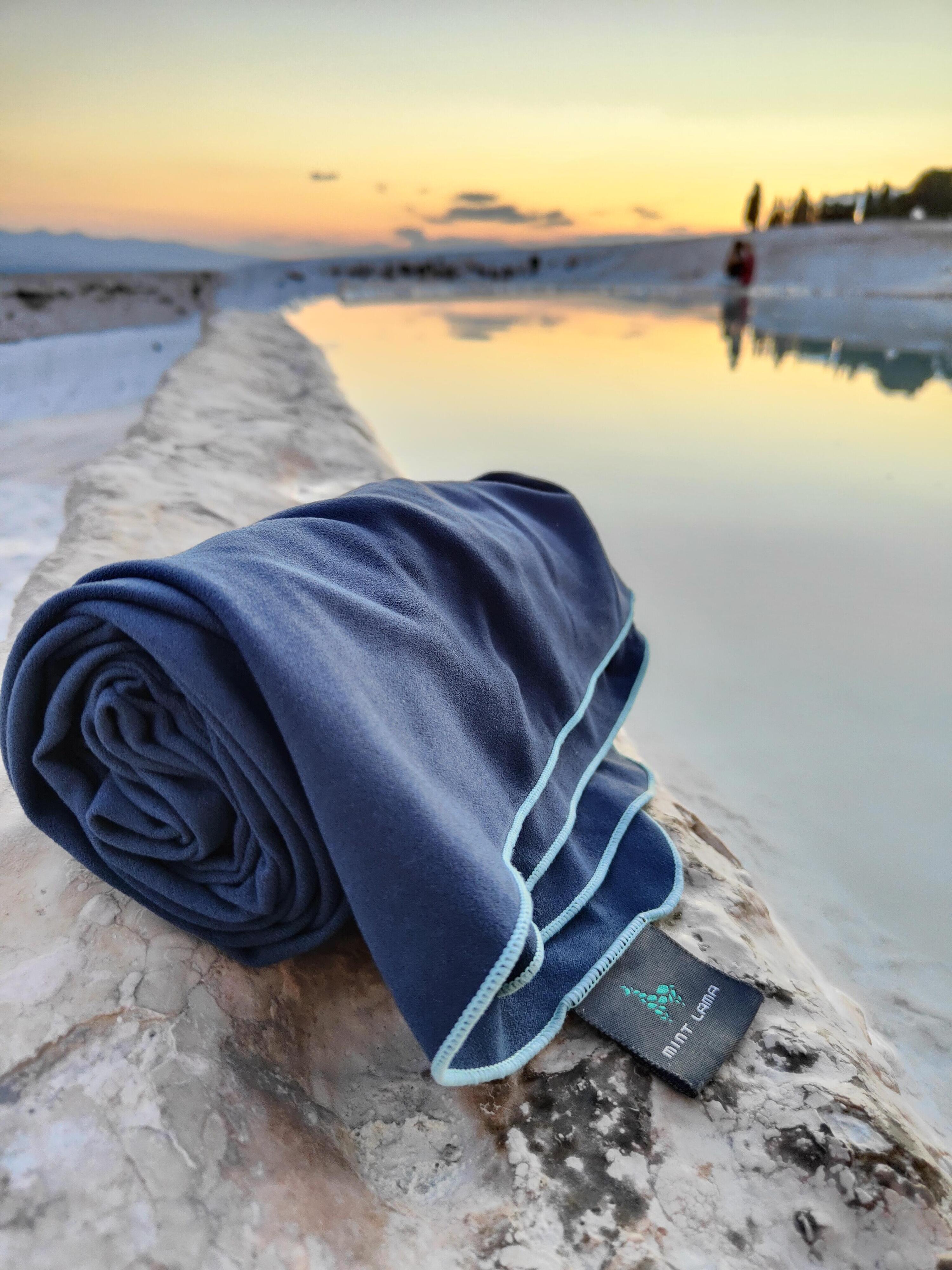 Beach Lama Mikrofasertuch Navy blau 3/3
