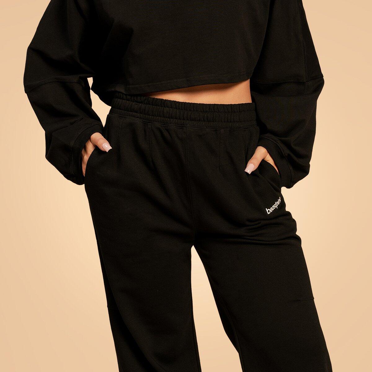 Donna escursione joggers elastico in vita neri Bliss 4/7