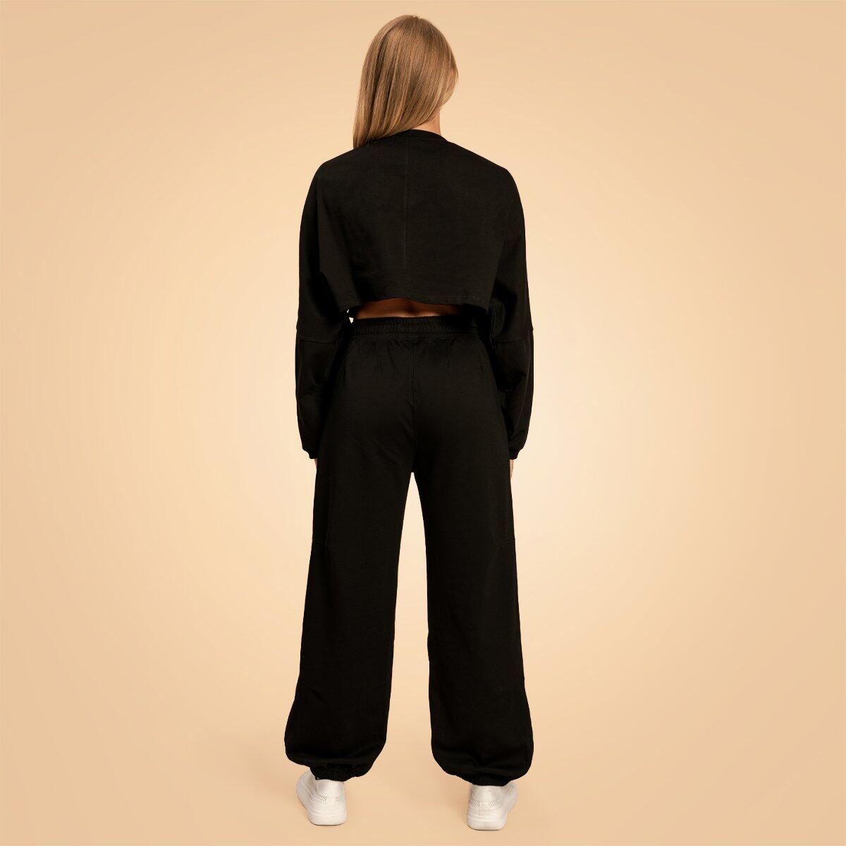 Donna escursione joggers elastico in vita neri Bliss 5/7