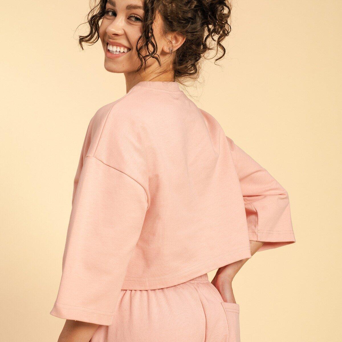 Dámské tričko Cropped Serenity Pink 2/7