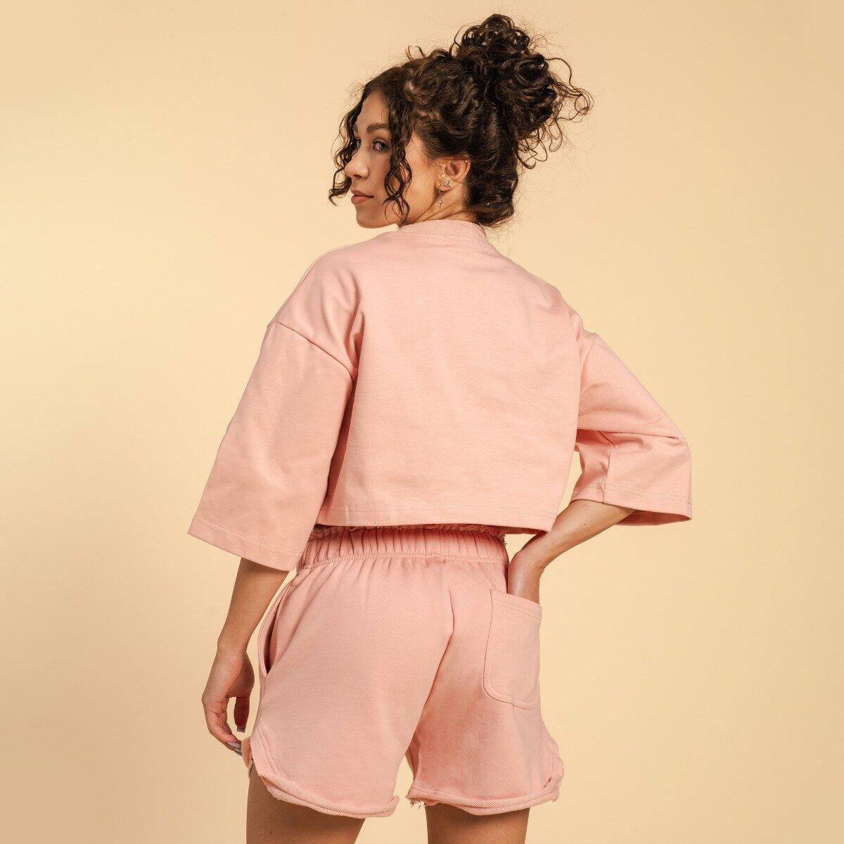 Dámské tričko Cropped Serenity Pink 4/7