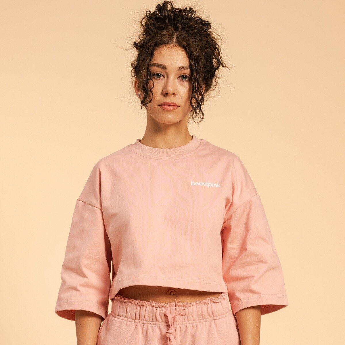 BEASTPINK Dámské tričko Cropped Serenity Pink
