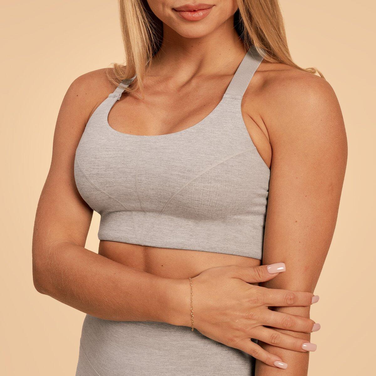 Donna fitness reggiseno sportivo grigio Sense 2/6