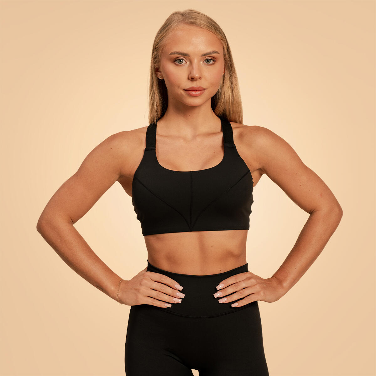Donna Fitness reggiseno sportivo regolabile nero Sense 3/6