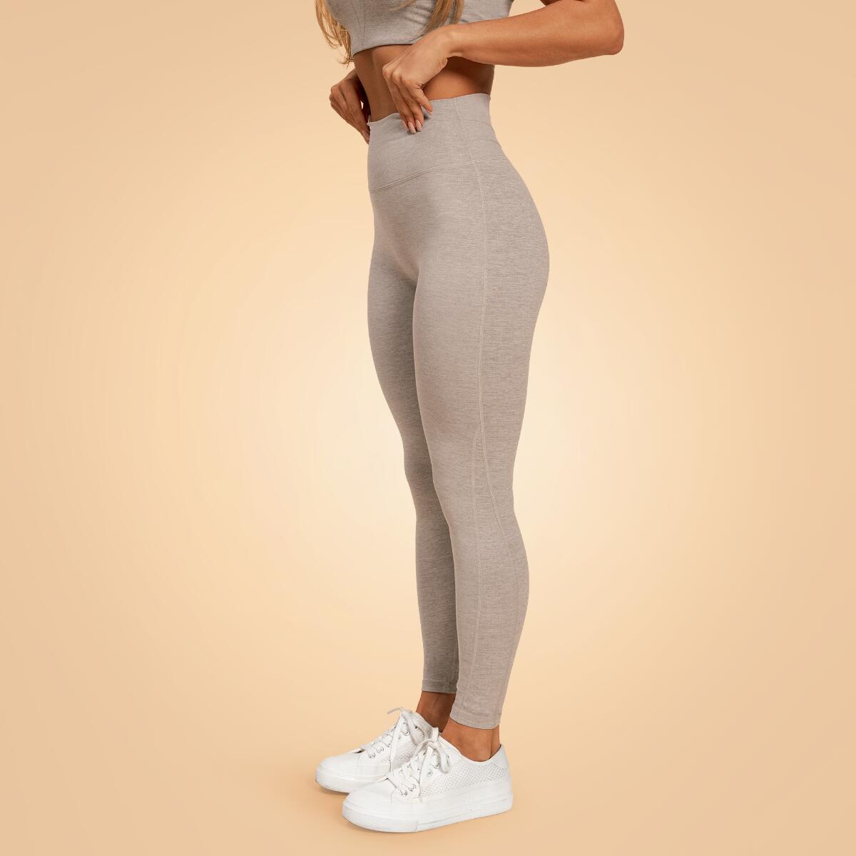 Donna palestra leggings vita alta grigi Sense 2/7