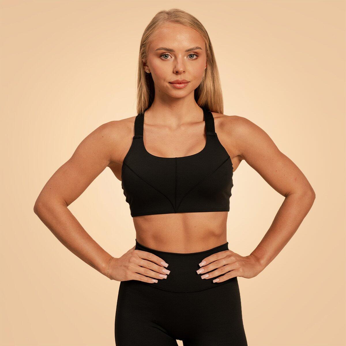 Donna Fitness reggiseno sportivo regolabile nero Sense 3/6