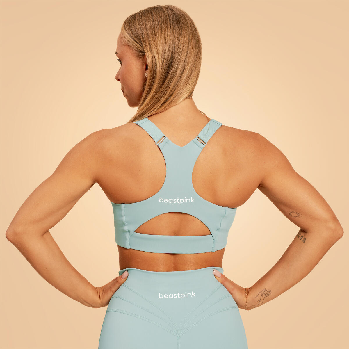 Donna Fitness reggiseno sportivo regolabile blu Sense 3/6