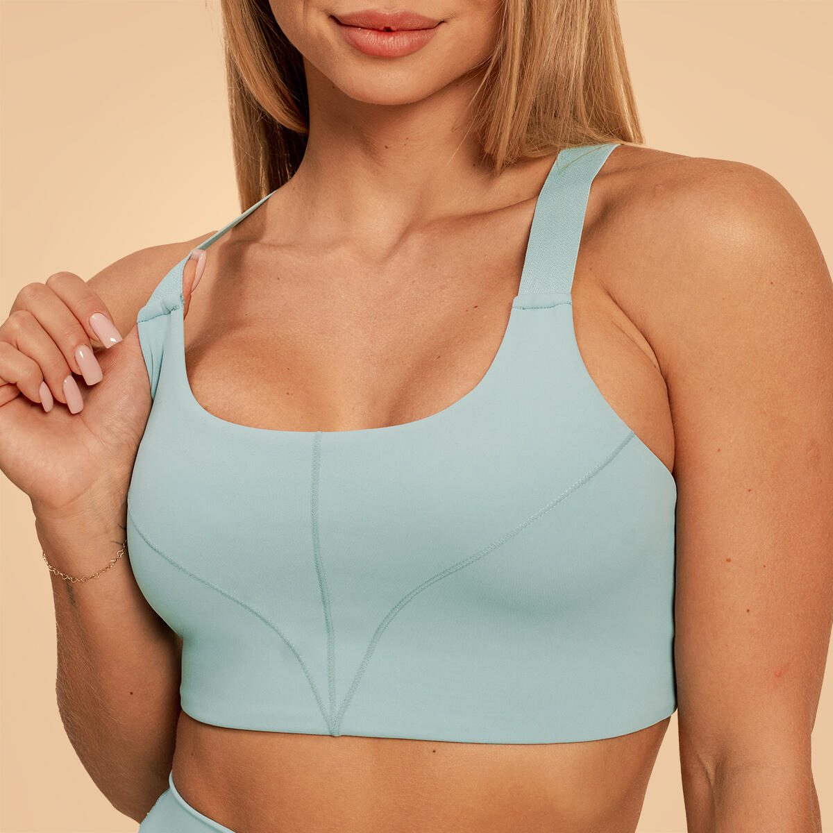 Donna Fitness reggiseno sportivo regolabile blu Sense 2/6