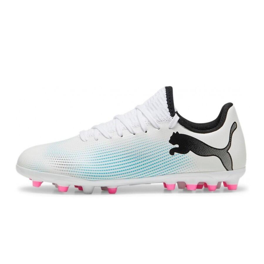 Zapatillas Futbol Niño Puma Ultra Play MG Future Blanco 3/6