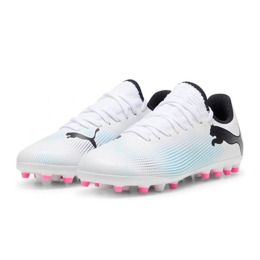 Zapatillas Futbol Niño Puma Ultra Play MG Future Blanco 4/6