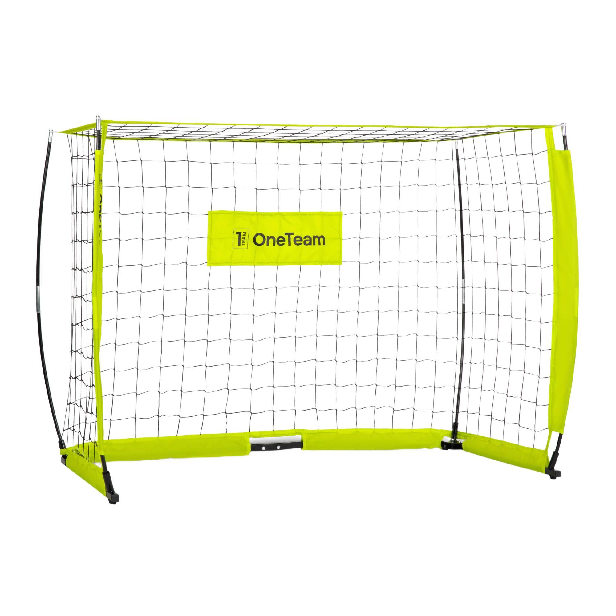 But De Football OneTeam FLEX SQUARE 300x155x100 Cm – Vert – Structure Acier Et Fibre De Verre – Filet Polyester 5 Couches