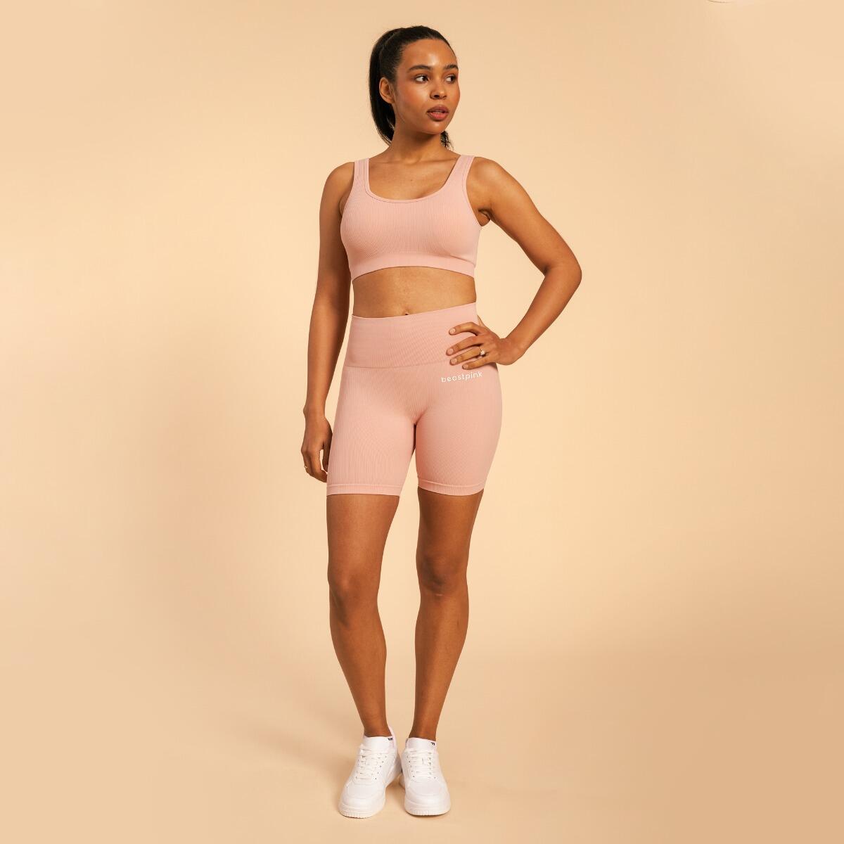 Donna fitness bralette senza cuciture Pink Hyper 5/6