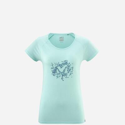 T-shirt wandelen voor dames imja wool print