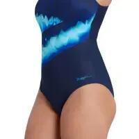 Zoggs Maillot de bain une pièce Aqua Digital pour femme, dos échancré et 4/6