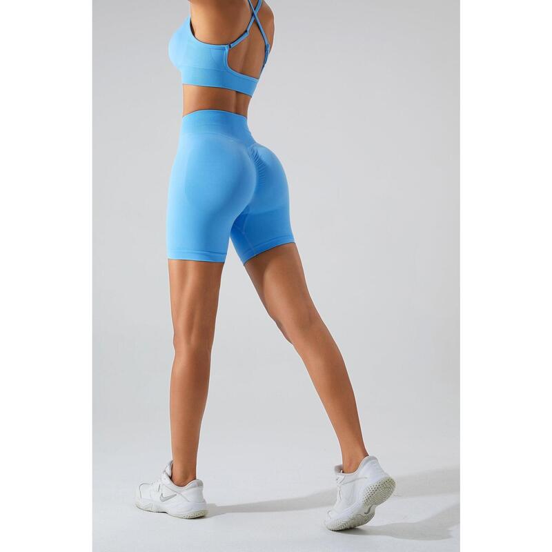 Mallas Cortas Mujer Sculpt Scrunch - Sky