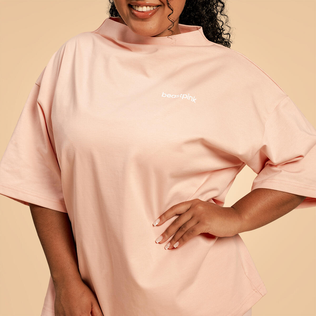 Donna top taglio ampio rosa Bliss 2/5