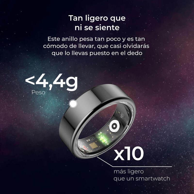 Anillo Actividad Inteligente KSIX Negro