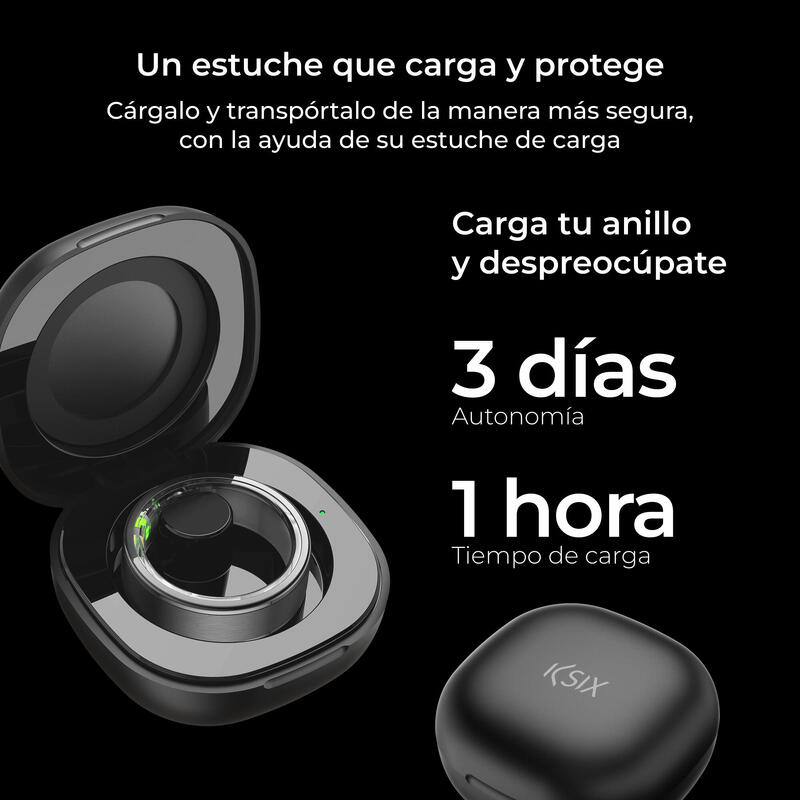 Anillo Actividad Inteligente KSIX Negro