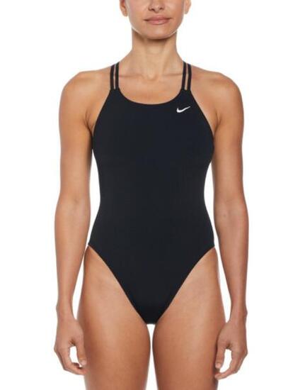 Nike Swim HydraStrong Solid Badeanzug Damen Schwarz Gr. 40