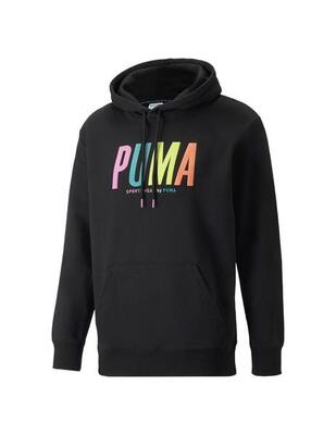 Felpe con cappuccio in pile da uomo Puma Swxp graphic Nero