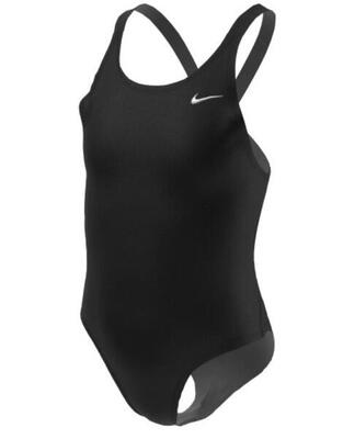 Nike Mädchen Badeanzug Hydrastrong Solid Fastback Schwarz