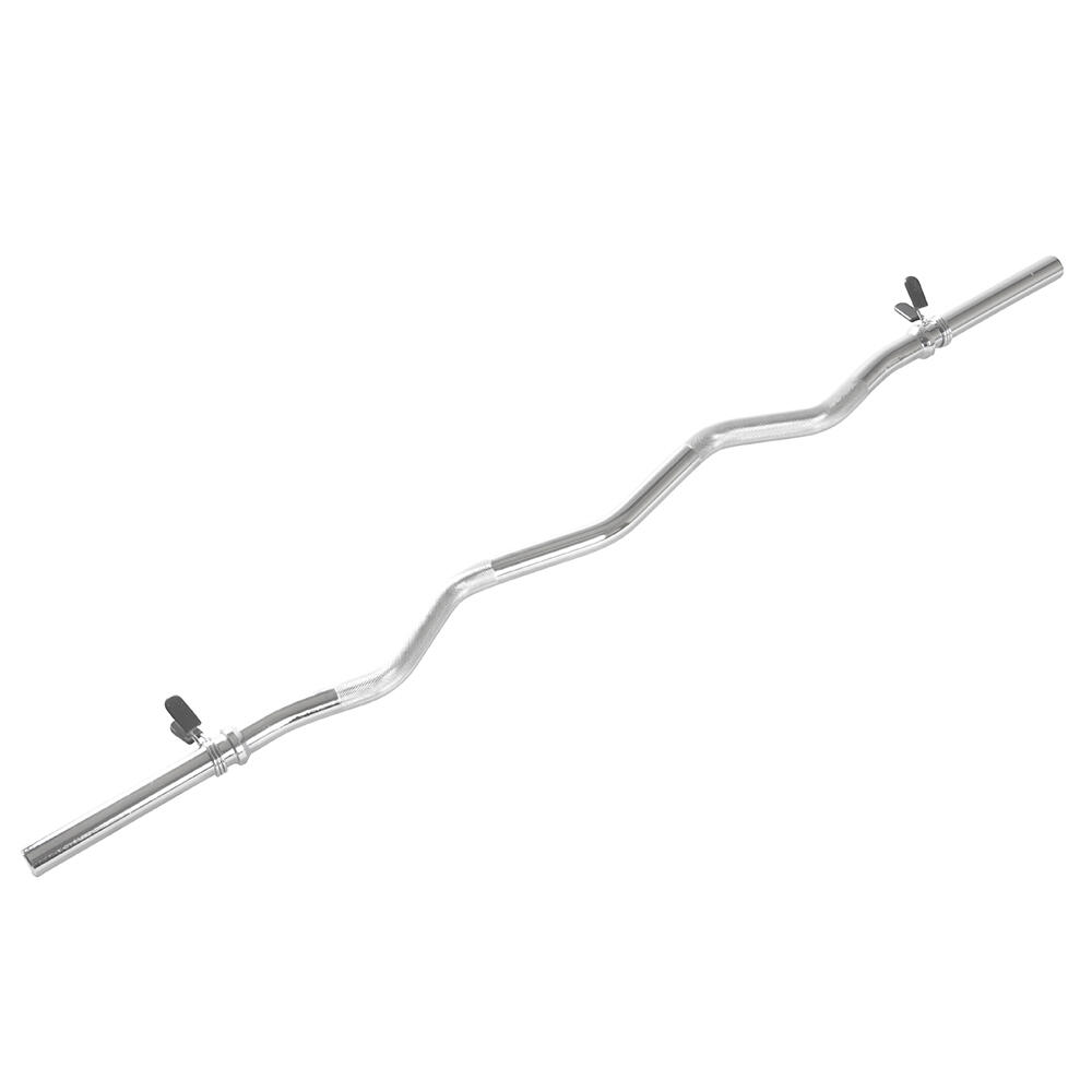 VIRTUFIT Curlstang - EZ Halterstang - 120 cm - Veerclip - 30 mm