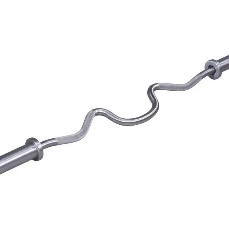 Olympic Curled V-Bar - Brushed Steel - 120 cm