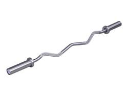 Barre Curl Olympic EZ Bar - Acier Brossé - 120 cm