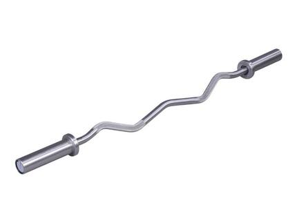 Barre Curl Olympic EZ Bar - Acier Brossé - 120 cm