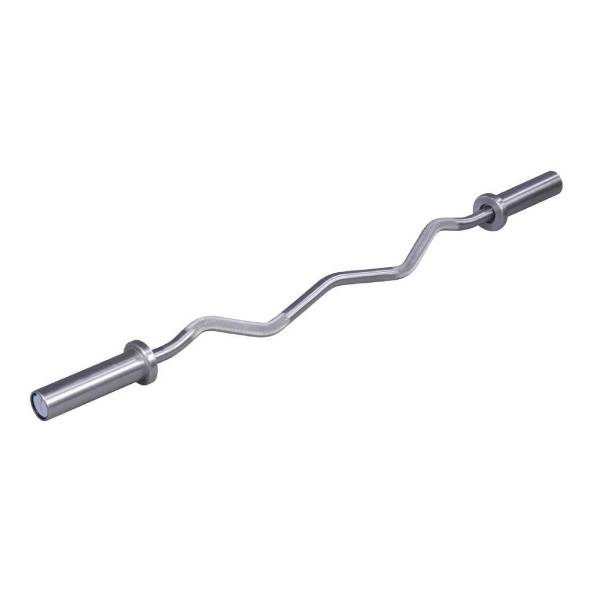 Lifemaxx - Barre Curl Olympic Ez Bar - Acier Brossé - 120 Cm - Barre D'Haltérophilie - Gris - 8 Kg - Decathlon