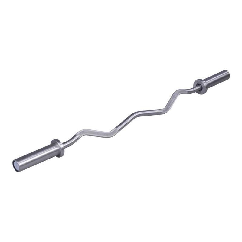 Barre Curl Olympic EZ Bar - Acier Brossé - 120 cm