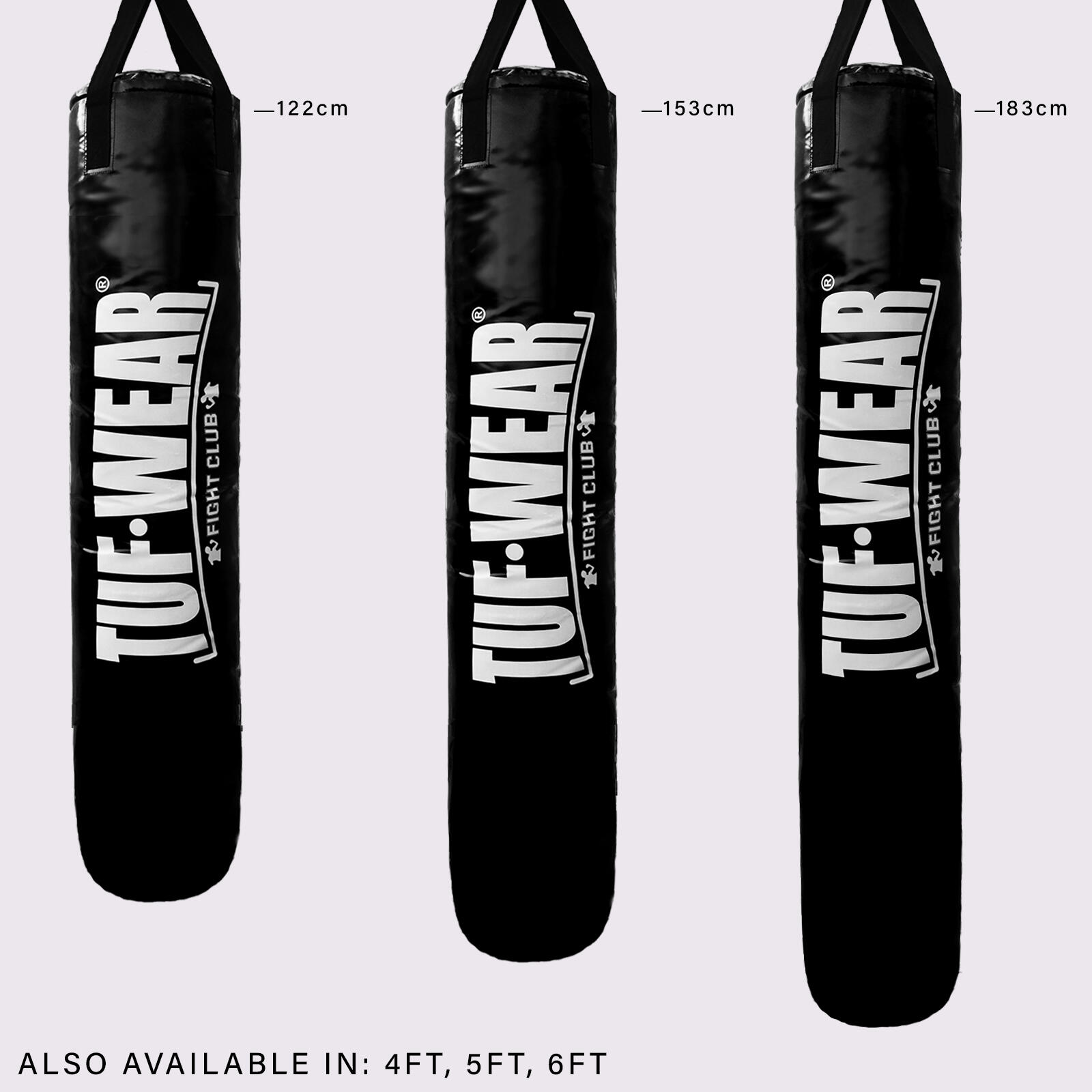 Tuf Wear Punch Bag Black Large Vertical Logo 6FT (183 CM) 2/5