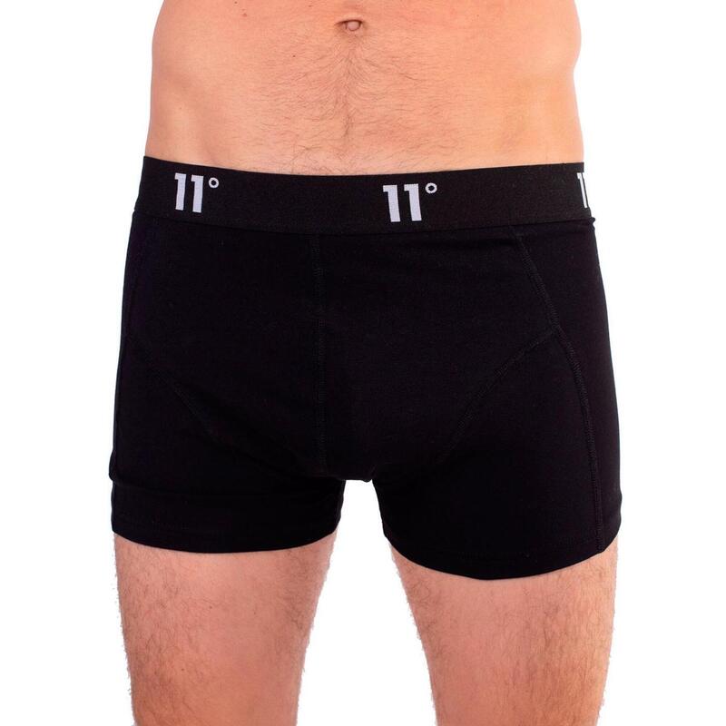 Boxer para Hombre Eleven degrees Twin pack core Negro