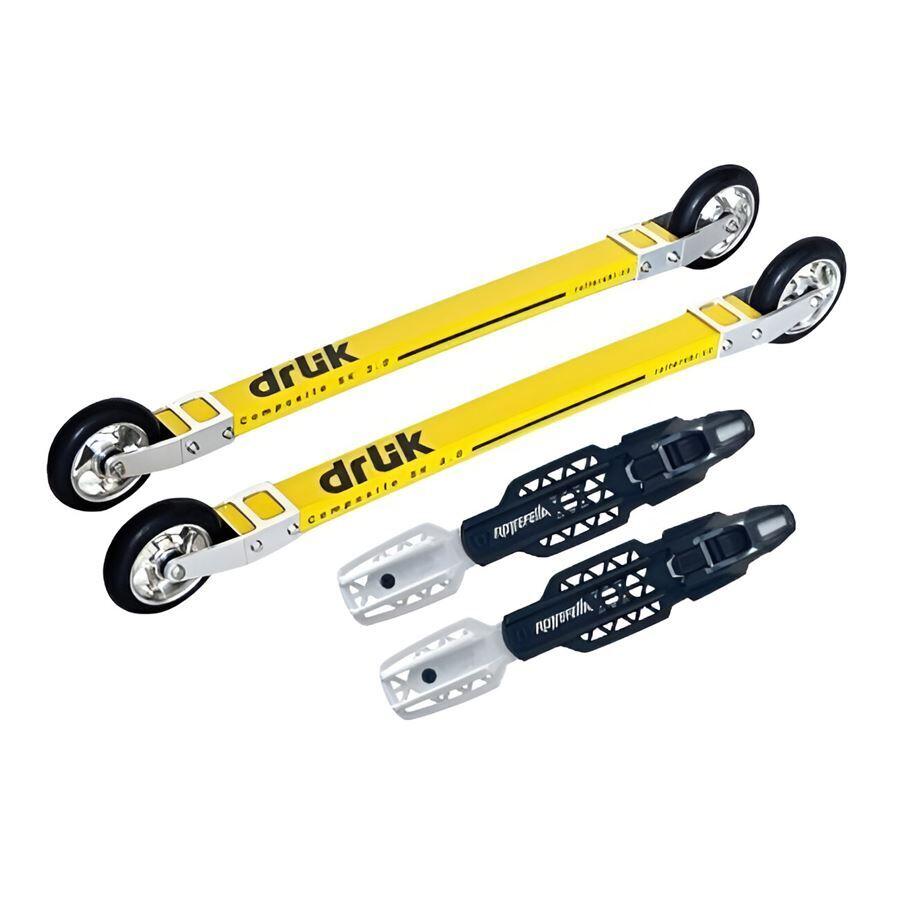 DRLÍK Kolečkové lyže na bruslení Composite 3.0+vázání Rottefella Rollerski