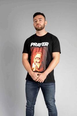 Prayer t-shirt fitness - heren - zwart