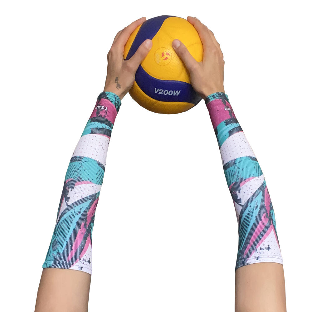 Rękawki siatkarskie unisex JG TEAM prążkowane midi 3/5