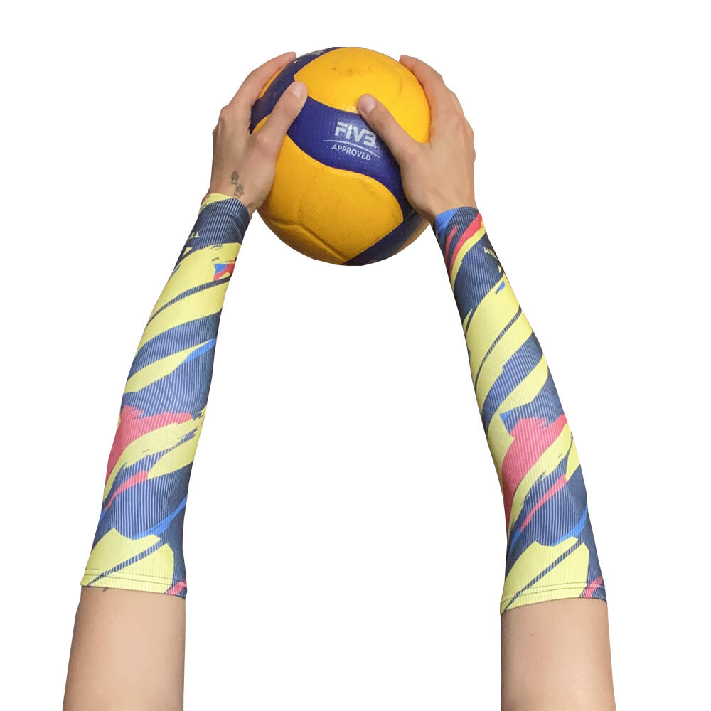 Rękawki siatkarskie unisex JG TEAM prążkowane midi 3/5