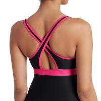 Zoggs Traje de baño Dakota con espalda cruzada - Negro/Magenta 3/6