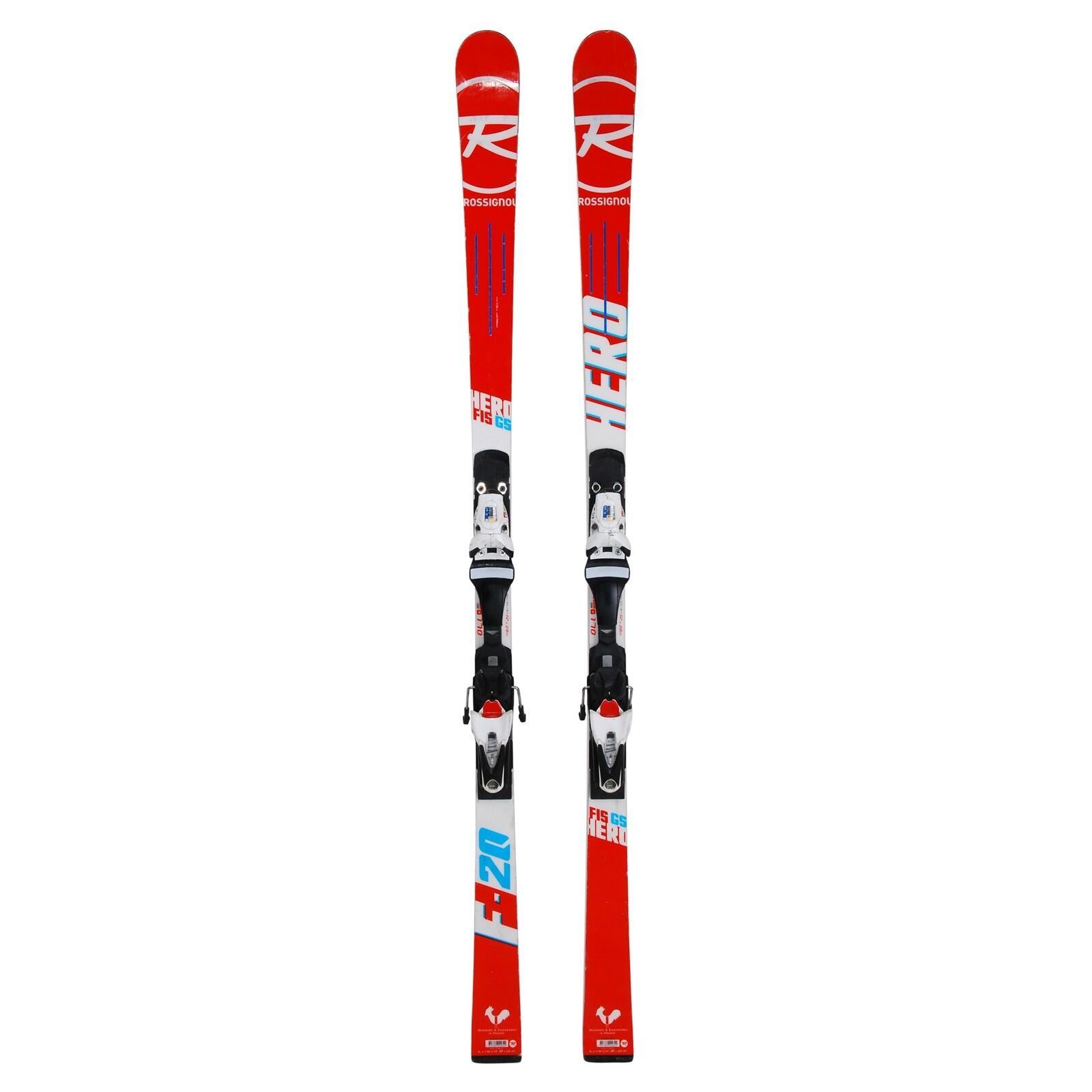 RECONDITIONNE - Ski Rossignol Hero Fis Gs + Fixations 1/4