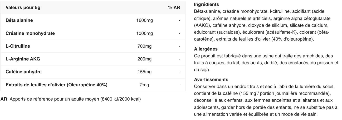 Pre-workout - The Curse - Pina Colada 250g 2/3