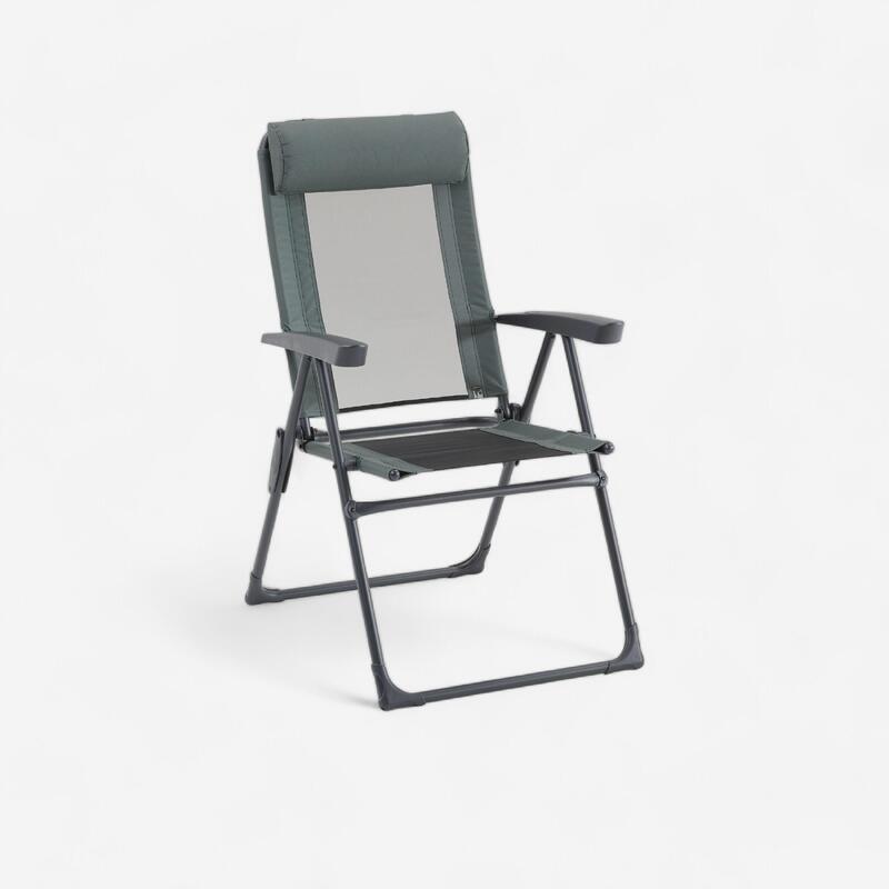 Segunda vida - Silla plegable de camping de acero reclinable Quechua... - BUENO