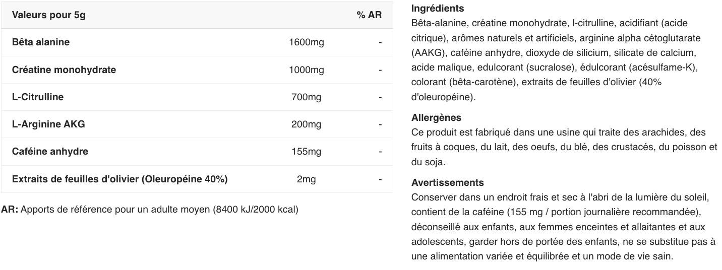 Pre-workout - The Curse - Orange Mangue 250g 2/4