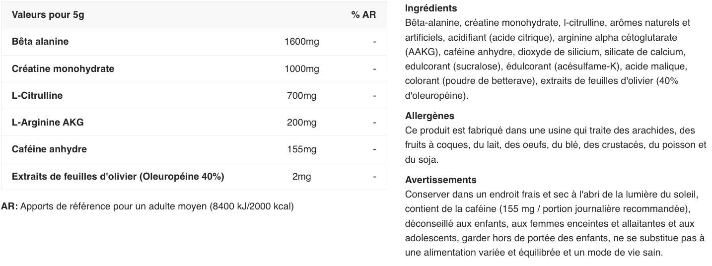 Pre-workout - The Curse - Pastèque 250g 2/3
