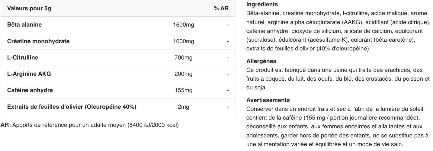 Pre-workout - The Curse - Ananas en Morceaux 250g 2/4