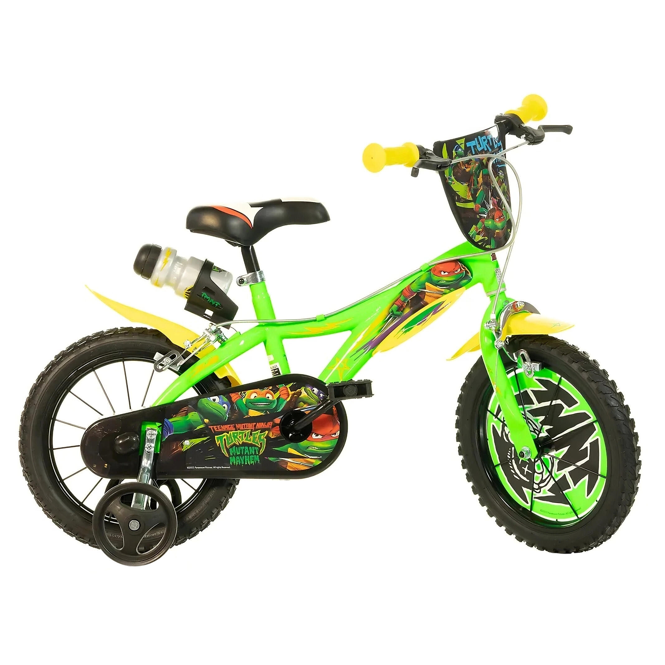 Turtles - Vélo Enfant 14 Pouces 4-6 Ans Ninja Turtles - Vélo Enfant - Vert - 14" - Decathlon